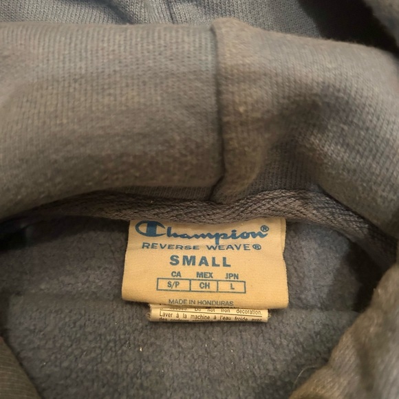 Champion blue reverse weave hoodie - Picture 4 of 6